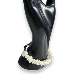 Vintage White Seashell Bracelet Seashell Ocean Beach Boho Peach